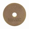 Scotch-Brite Clean and Shine Pad, 15 in. Diameter, Brown, 5PK 7100148013